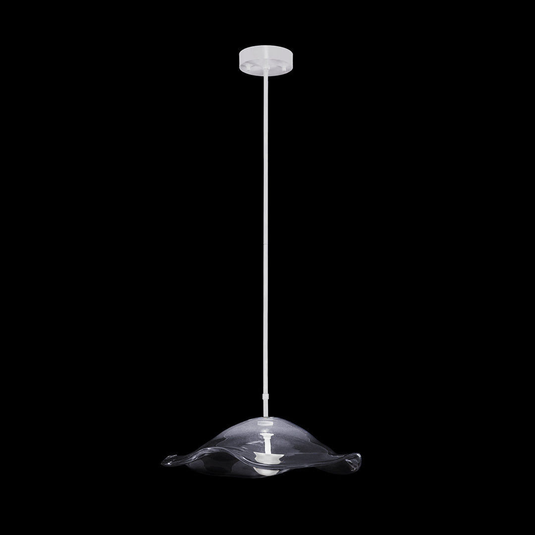 Fine Art Handcrafted Lighting Embark 20"W Round Pendant 100068 in White Lacquer, Clear (100068-63)