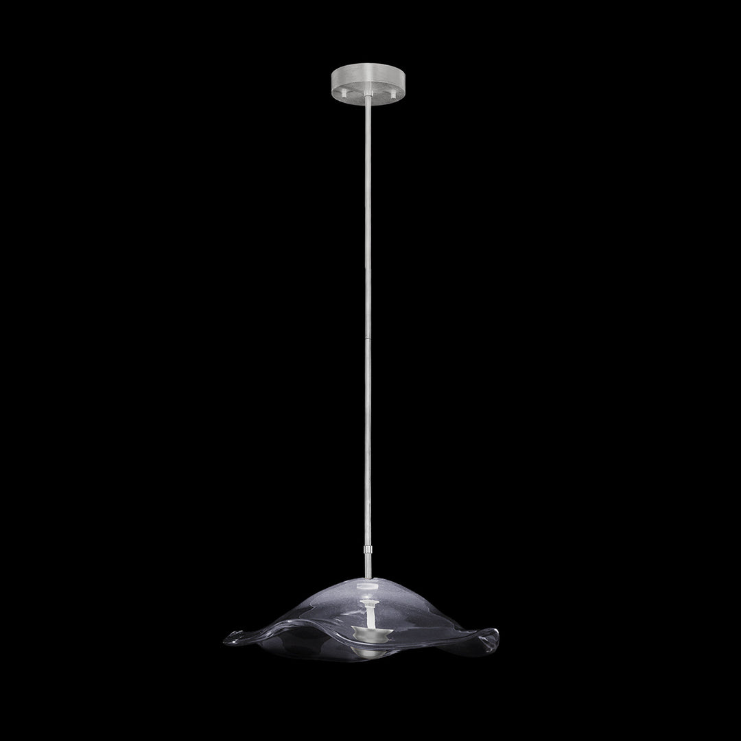 Fine Art Handcrafted Lighting Embark 20"W Round Pendant 100068 in Standard Silver Leaf, Clear (100068-43)