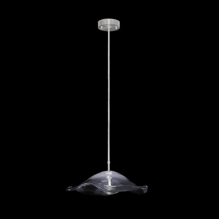 Fine Art Handcrafted Lighting Embark 20"W Round Pendant 100068 in Standard Silver Leaf, Clear (100068-43)