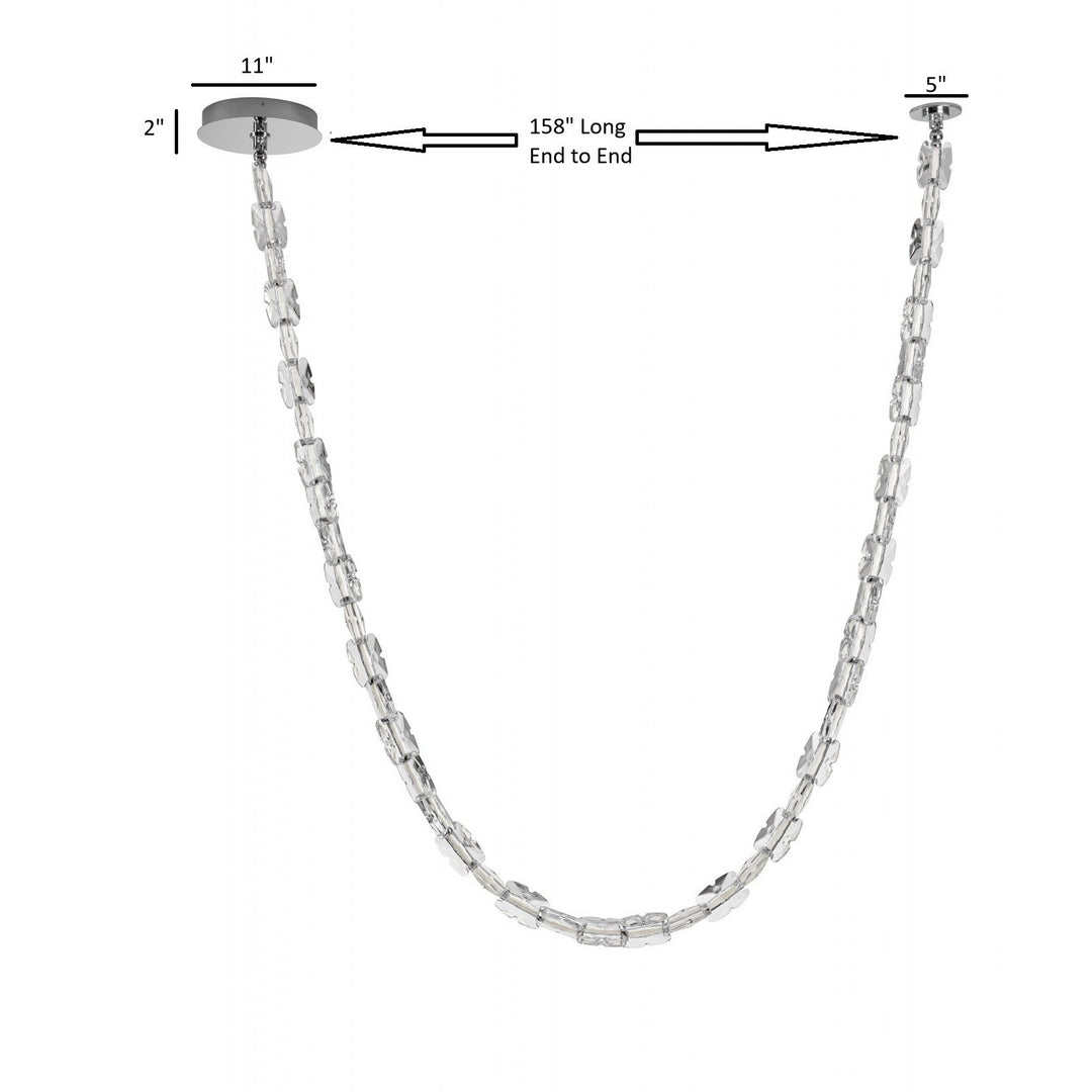 Avenue Lighting Monarch 158"L Clear Acrylic Strand LED Pendant HF7193-CH in Chrome/Clear Acrylic view 2