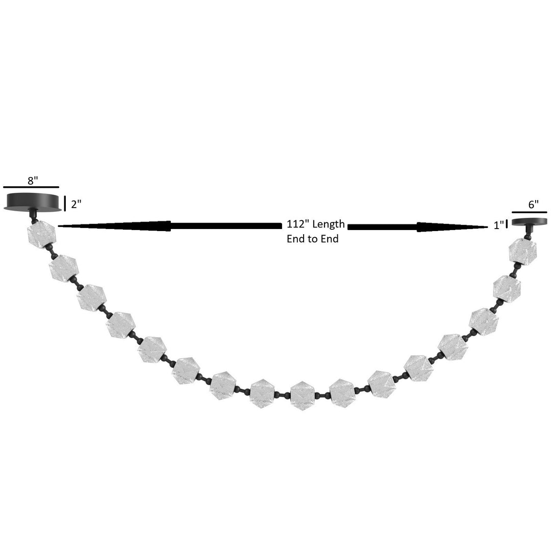 Avenue Lighting Beluga 16-Light 112"L LED Chandelier HF3916-BK in Black/Textured Acrylic view 5