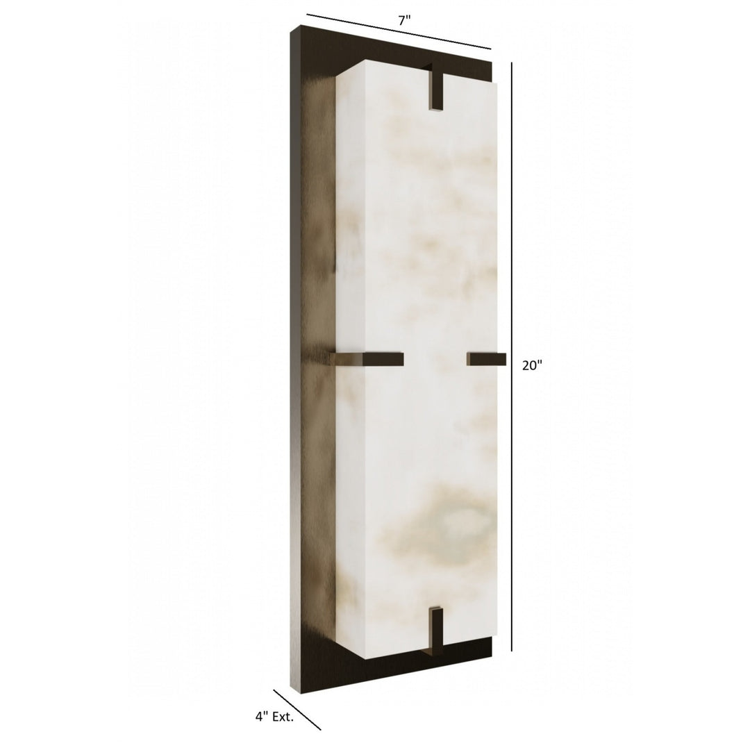 Avenue Lighting Sedona 20"H Alabaster 3-CCT LED Wall Sconce HF2920-AB in Aged Brass/Alabaster view 5