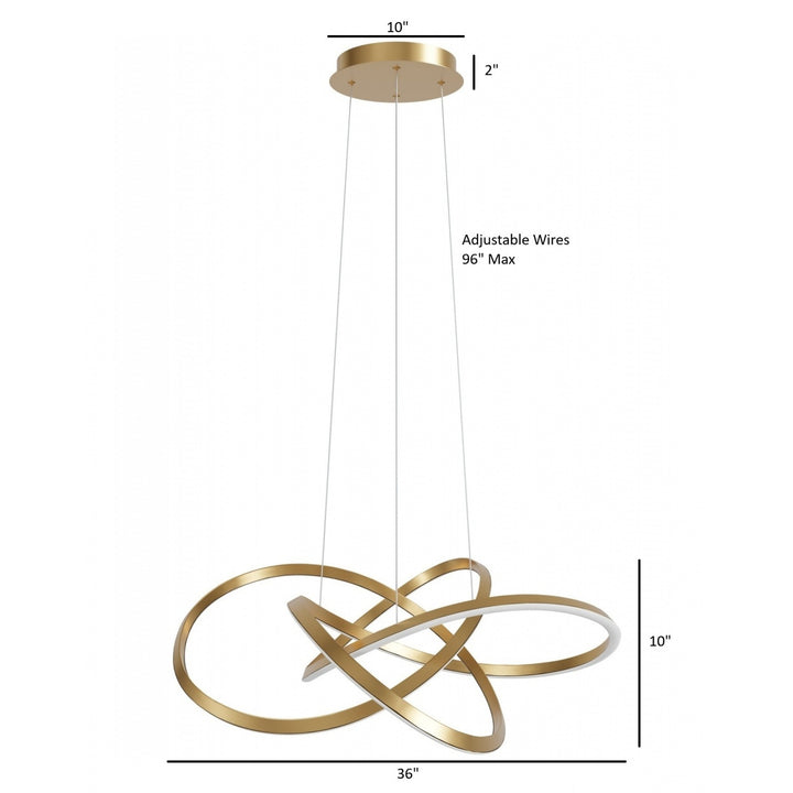 Avenue Lighting Windsor 36"W Spiral Ring 5-CCT LED Pendant HF5070-GB in Golden Bronze view 5