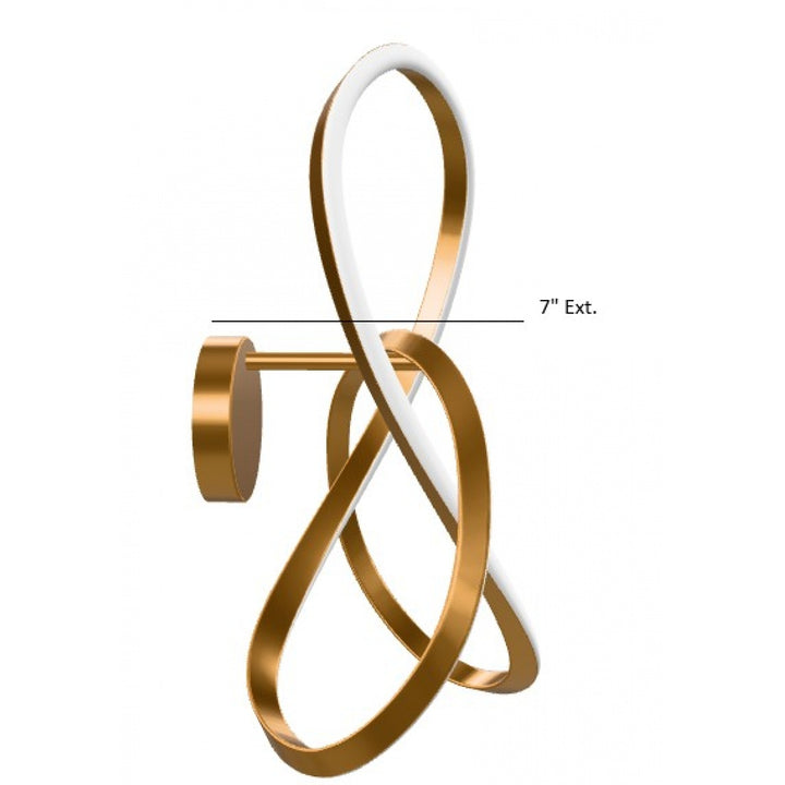 Avenue Lighting Windsor 22"W Spiral Ring 5-CCT LED Wall Sconce HF5080-GB in Golden Bronze view 5