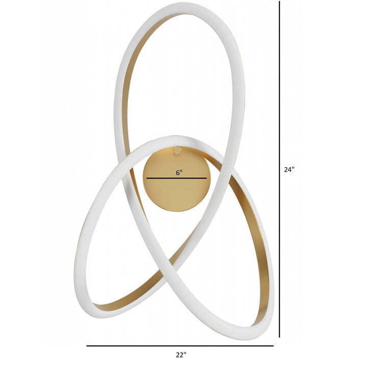 Avenue Lighting Windsor 22"W Spiral Ring 5-CCT LED Wall Sconce HF5080-GB in Golden Bronze view 4