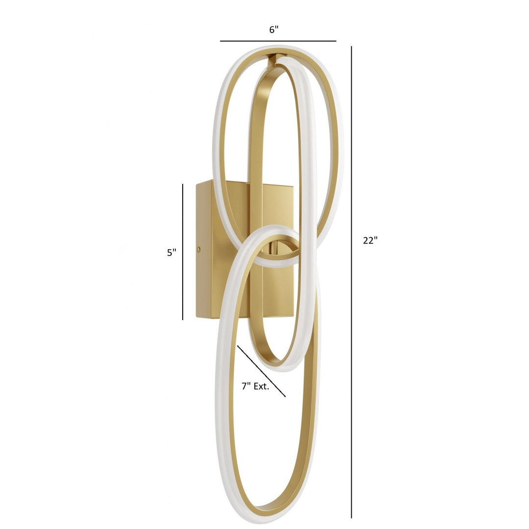 Avenue Lighting Circa 3-Ring 22"H LED Wall Sconce HF5022-GL in Gold view 5
