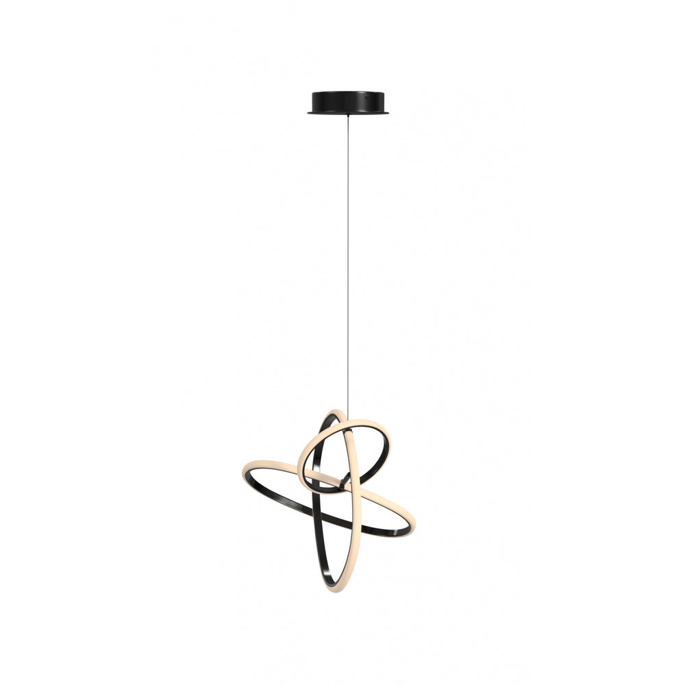 Avenue Lighting Circa 3-Ring 21"W LED Pendant HF5023-BK in Black view 2