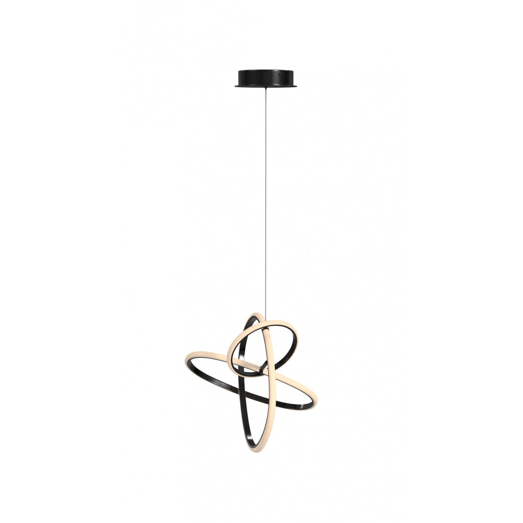 Avenue Lighting Circa 3-Ring 21"W LED Pendant HF5023-BK in Black view 2