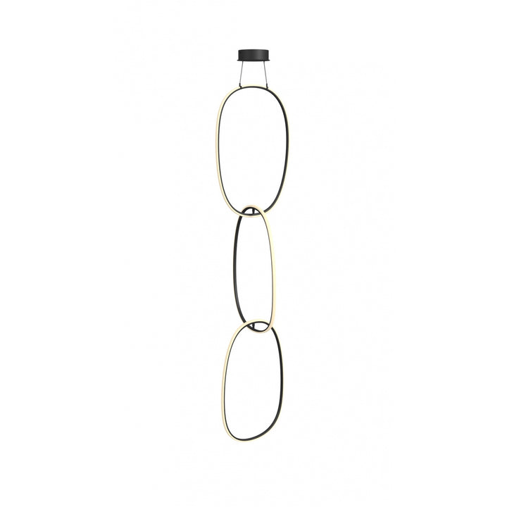 Avenue Lighting Circa 3-Ring 26"W LED Pendant HF5026-BK in Black view 4