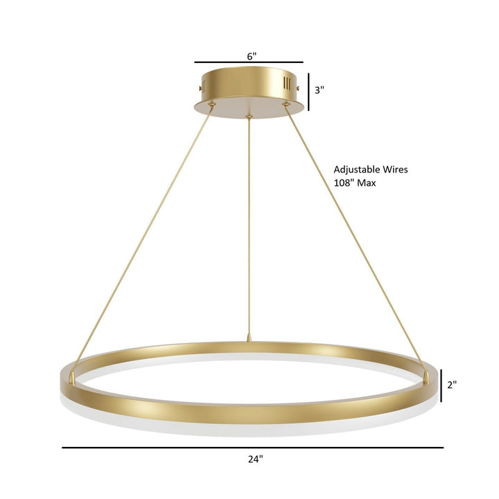 Avenue Lighting Circa 24"W LED Ring Pendant HF5027-GL in Gold view 5