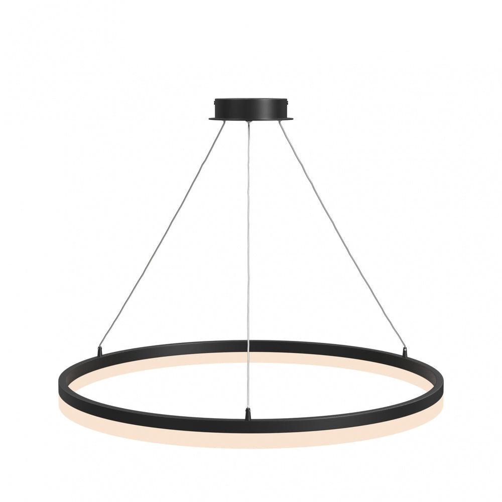 Avenue Lighting Circa 31"W Ring LED Pendant HF5028-BK in Black view 2