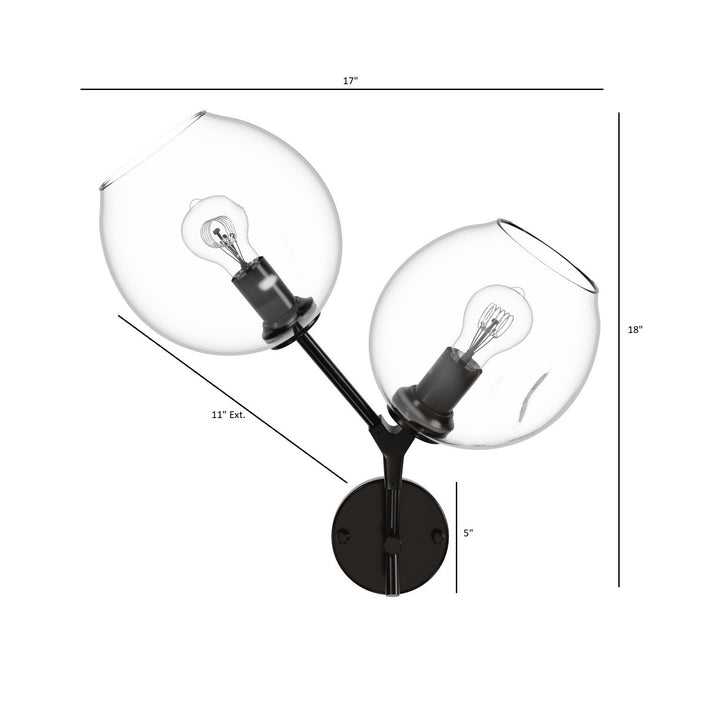 Avenue Lighting Fairfax 18"H 2-Light Wall Sconce HF8082-DBZ in Dark Bronze view 4