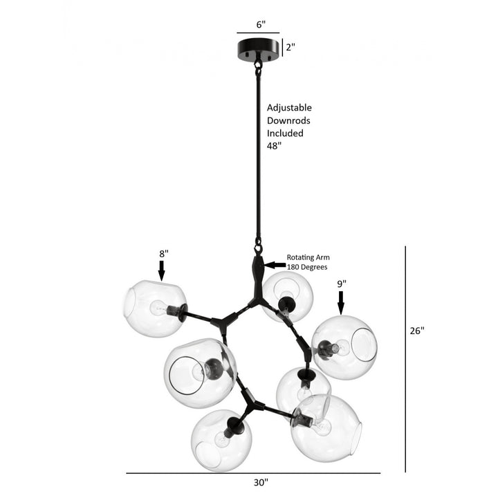 Avenue Lighting Fairfax 7-Light 30"W Chandelier HF8070-DBZ in Dark Bronze view 4