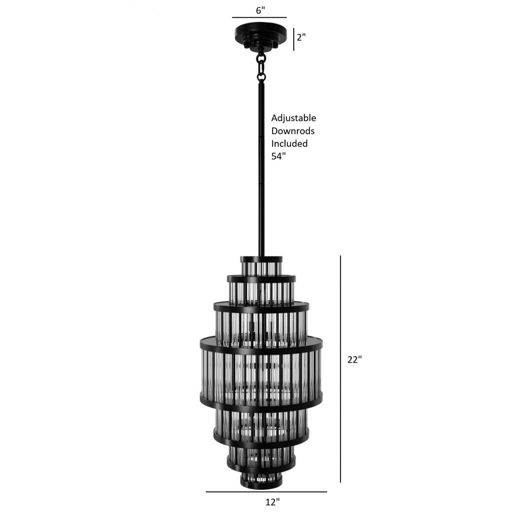 Avenue Lighting Waldorf 22"H Pendant HF1924-GM in Polished Gunmetal view 3