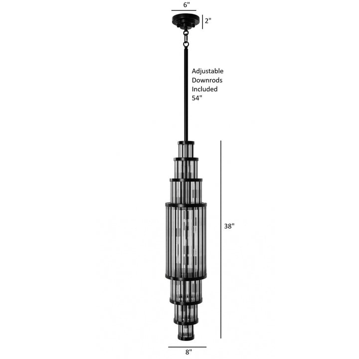 Avenue Lighting Waldorf 38"H Pendant HF1925-GM in Polished Gunmetal view 3