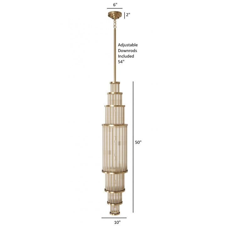 Avenue Lighting Waldorf 50"H Pendant HF1926-AB in Aged Brass view 3