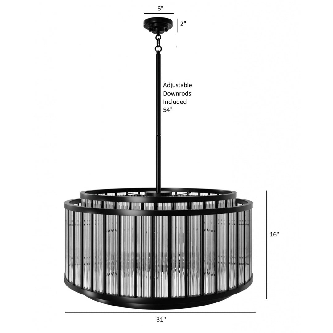 Avenue Lighting Waldorf 31" Round Chandelier HF1928-GM in Polished Gunmetal view 4