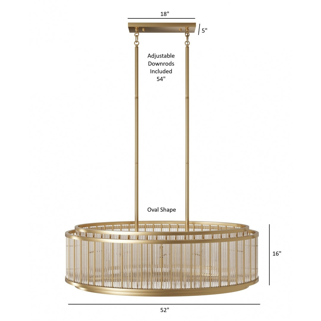 Avenue Lighting Waldorf 52"L Oval Chandelier HF1927-AB in Aged Brass view 5