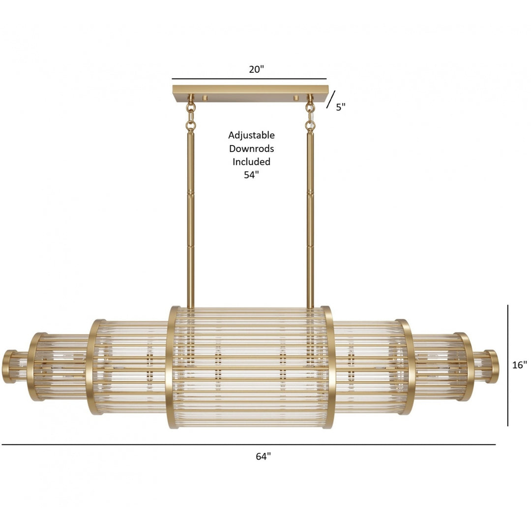 Avenue Lighting Waldorf 64"W Chandelier HF1920-AB in Aged Brass view 5