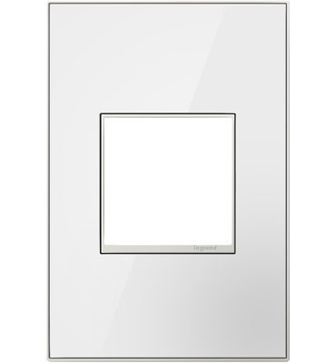 Legrand adorne Mirror White 1-Gang wall plate