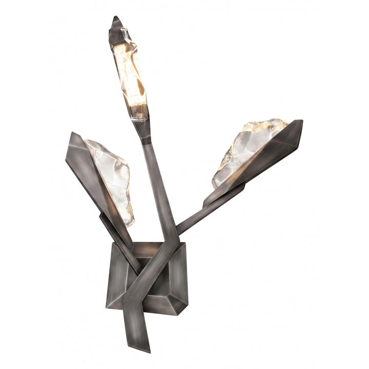 Avenue Lighting Geneva 3-Light 26"H LED Wall Sconce HF8033-RS in Rusted Silver/Clear Crystals