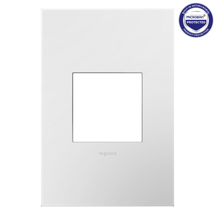 Legrand adorne Gloss White 1-Gang wall plate