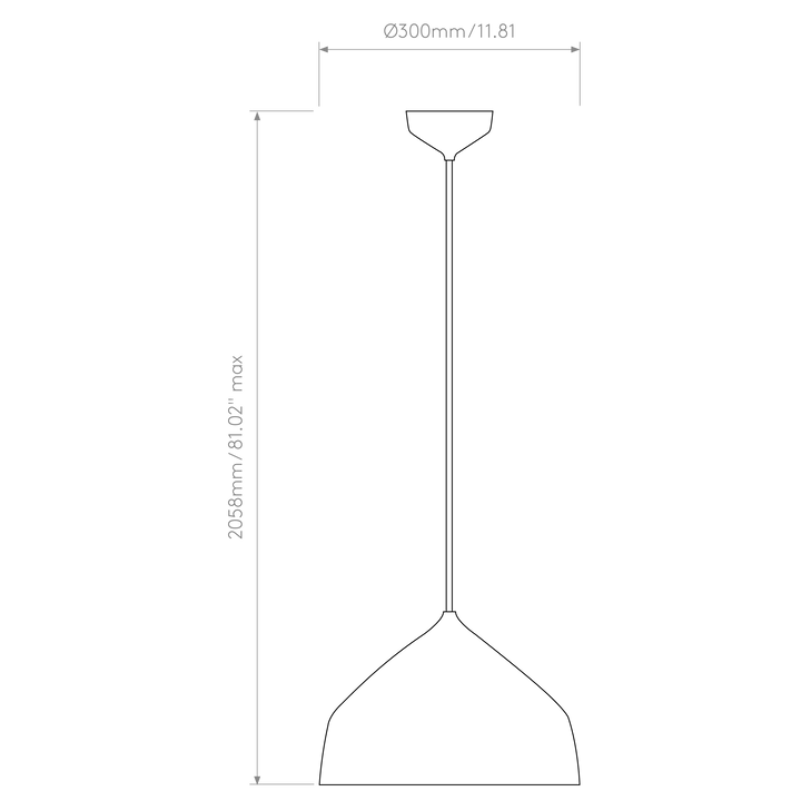Astro Lighting Ginestra 300 dimension diagram