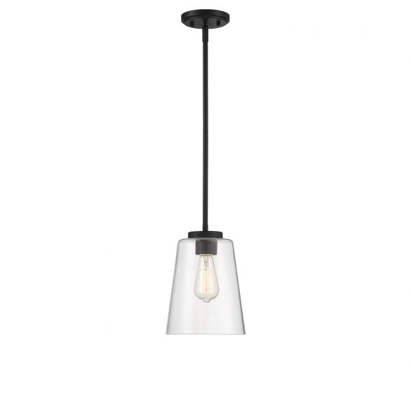 Essentials Calhoun Pendant Pendants Savoy House Matte Black 1 