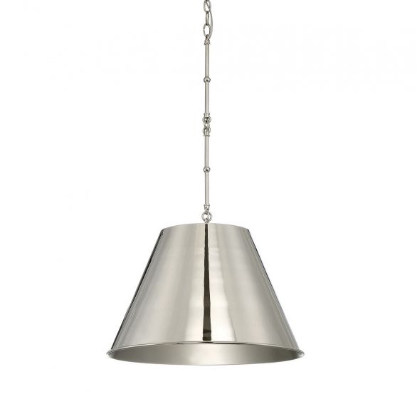 Savoy House Essentials Alden Pendant Pendants Savoy House 18.25x18.25x12.5 Chrome/Polished Nickel Metal