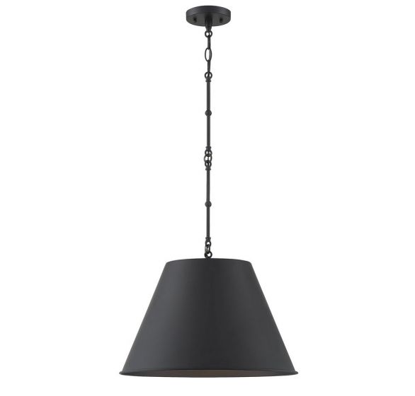 Savoy House Essentials Alden Pendant Pendants Savoy House 12x12x8.5 Black Metal