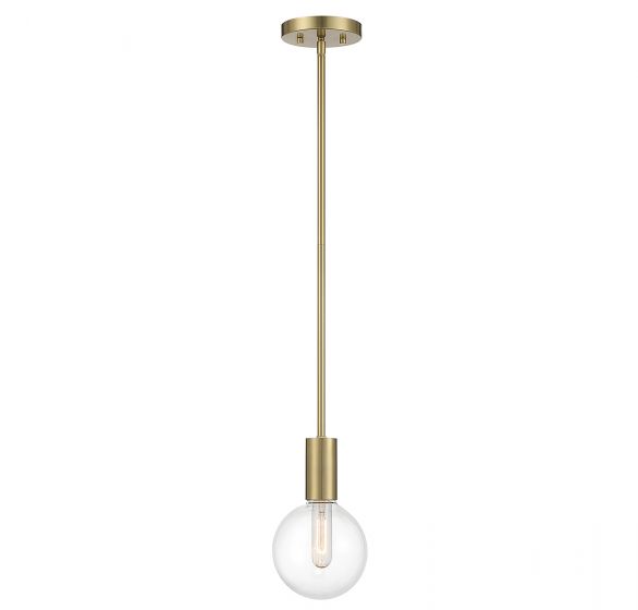 Essentials Wright Mini-Pendant Mini-Pendants Savoy House Warm Brass 1 