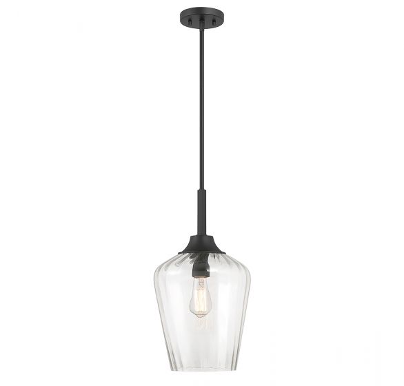 Essentials Carlton Pendant Pendants Savoy House Matte Black 1 