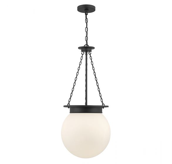 Essentials Manor Pendant Pendants Savoy House Matte Black 3 