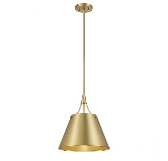 Essentials Willis Pendant Pendants Savoy House Warm Brass 1 