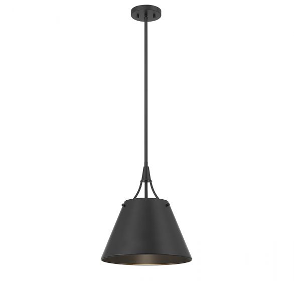 Essentials Willis Pendant Pendants Savoy House Matte Black 1 