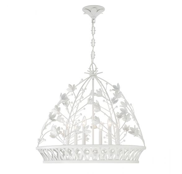 Savoy House Oakmont Pendant Pendants Savoy House Bisque White 6 