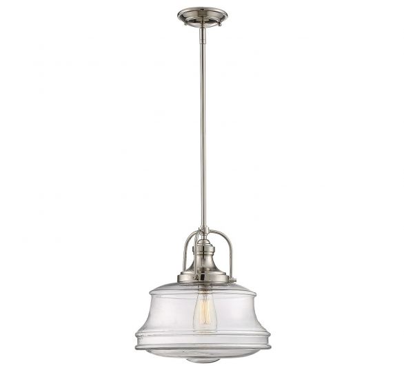 Savoy House Essentials Garvey Pendant Pendants Savoy House 14x14x16.5 Chrome/Polished Nickel Clear Glass