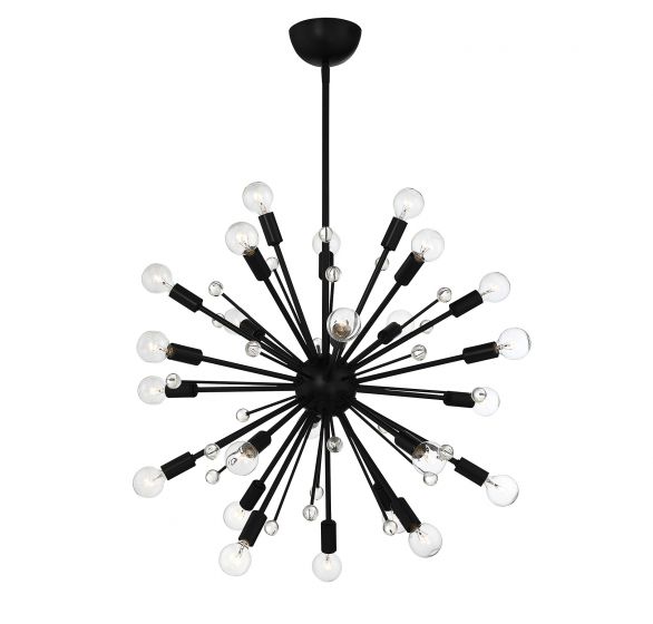 Essentials Galea Chandelier Chandeliers Essentials Matte Black 24 