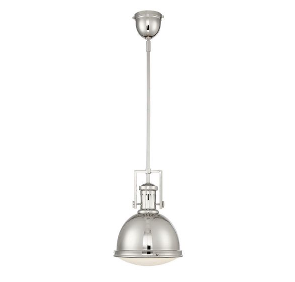 Savoy House Essentials Chival Pendant Pendant Savoy House 11x11x17 Chrome/Polished Nickel White Opal Etched Glass