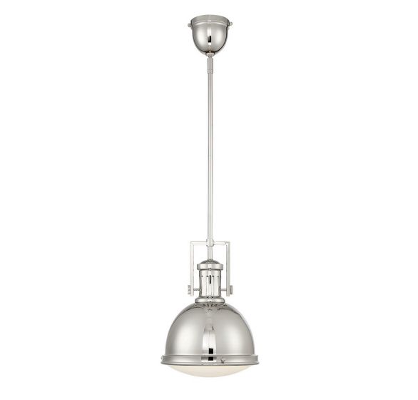 Savoy House Essentials Chival Pendant Pendants Savoy House 11x11x17 Chrome/Polished Nickel White Opal Etched Glass