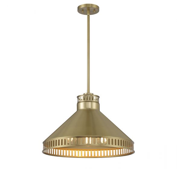 Essentials Seagram Pendant Pendants Savoy House Warm Brass 3 