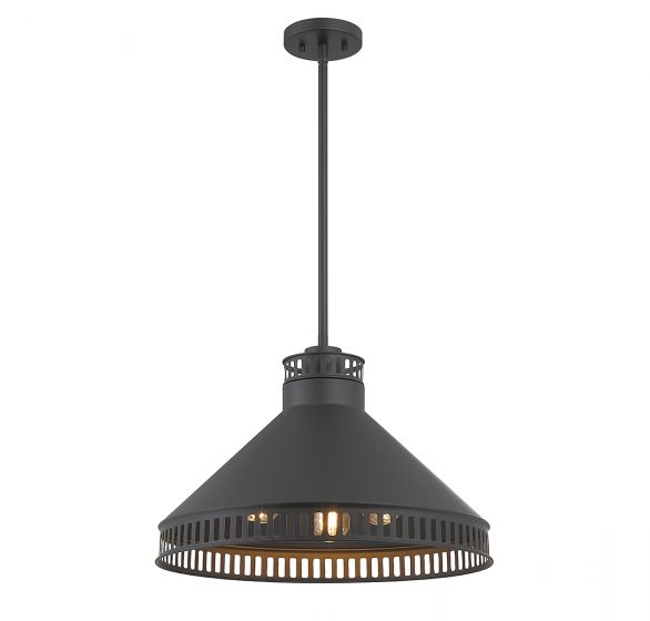 Essentials Seagram Pendant Pendants Savoy House Matte Black 3 