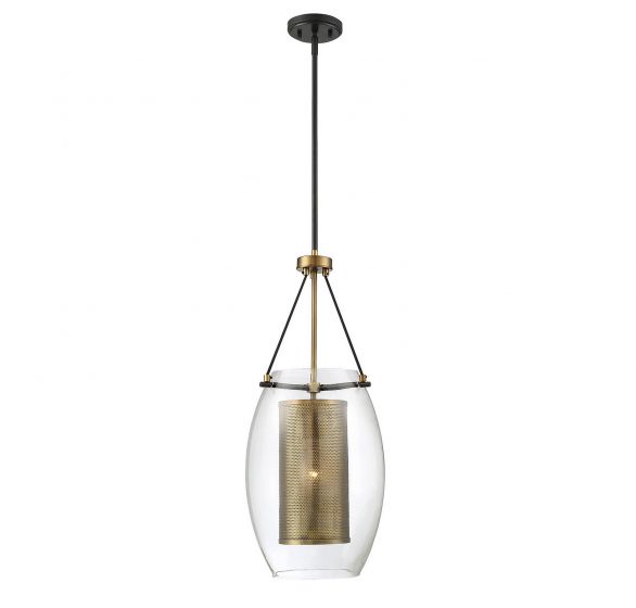 Essentials Dunbar Pendant Pendants Essentials Warm Brass with Bronze Accents 1 