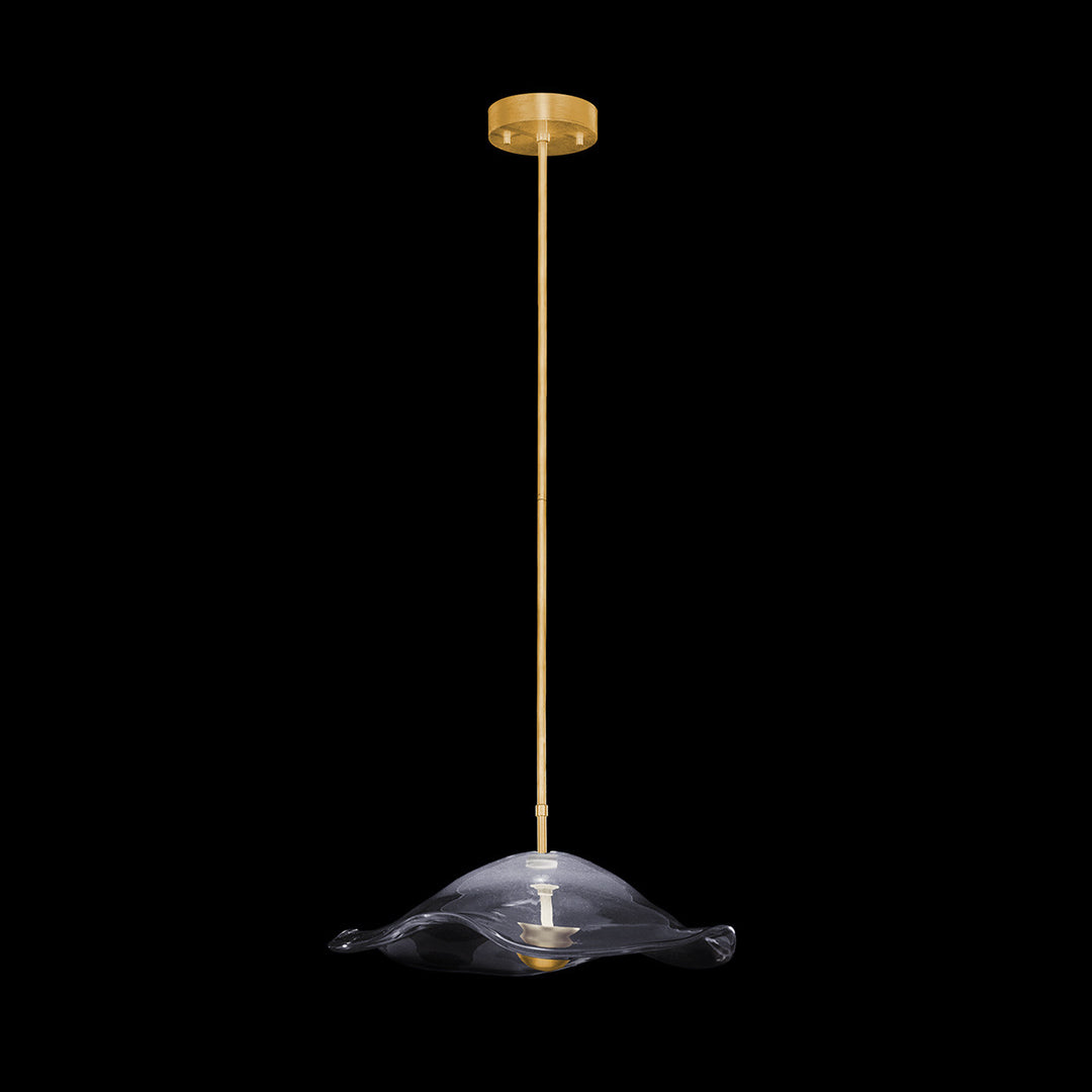 Fine Art Handcrafted Lighting Embark 20"W Round Pendant 100068 in Standard Gold Leaf, Clear (100068-33)