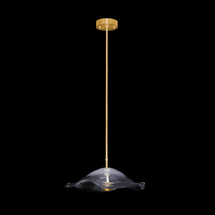 Fine Art Handcrafted Lighting Embark 20"W Round Pendant 100068 in Standard Gold Leaf, Clear (100068-33)