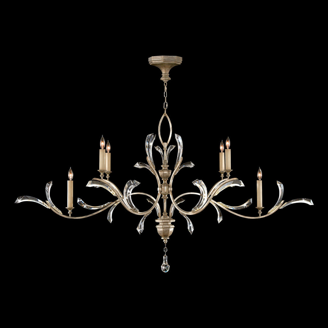 Fine Art Handcrafted Lighting Beveled Arcs 74"W Oblong Chandelier (Model 700840)