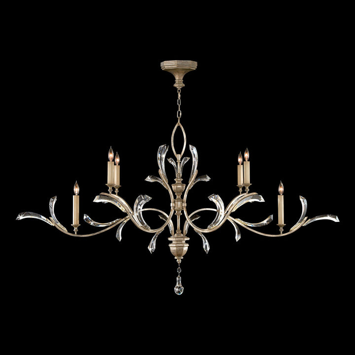 Fine Art Handcrafted Lighting Beveled Arcs 74"W Oblong Chandelier (Model 700840)