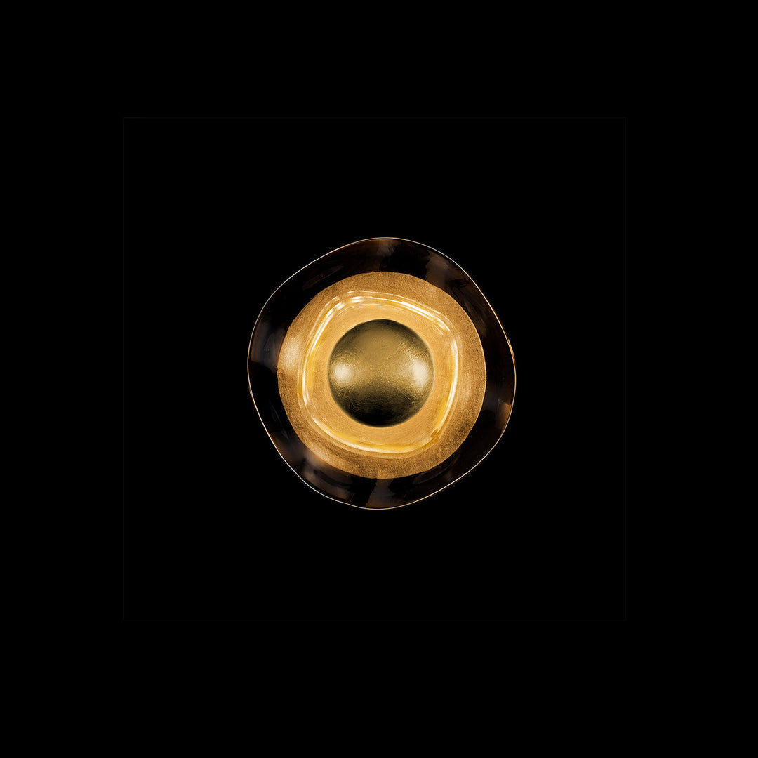 Fine Art Handcrafted Lighting Embark 8"H Sconce in Standard Gold Leaf, Amber (100069-32)