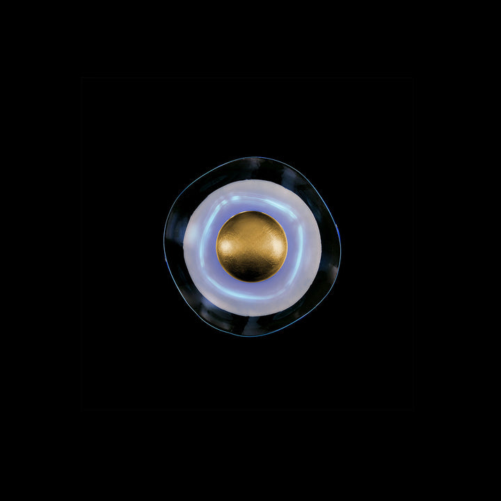 Fine Art Handcrafted Lighting Embark 8"H Sconce in Standard Gold Leaf, Blue (100069-31)