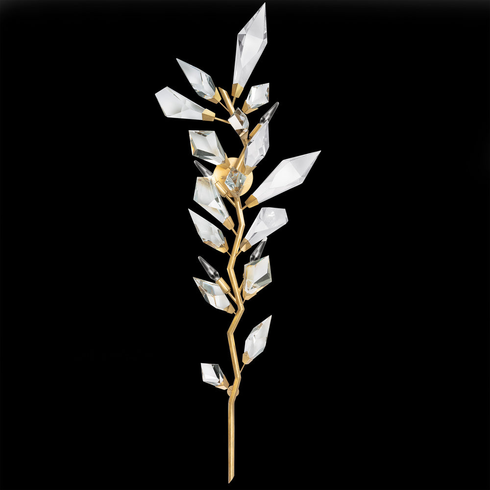 Fine Art Handcrafted Lighting Foret 58"H LSF Sconce in Standard Gold Leaf (902150-2ST)